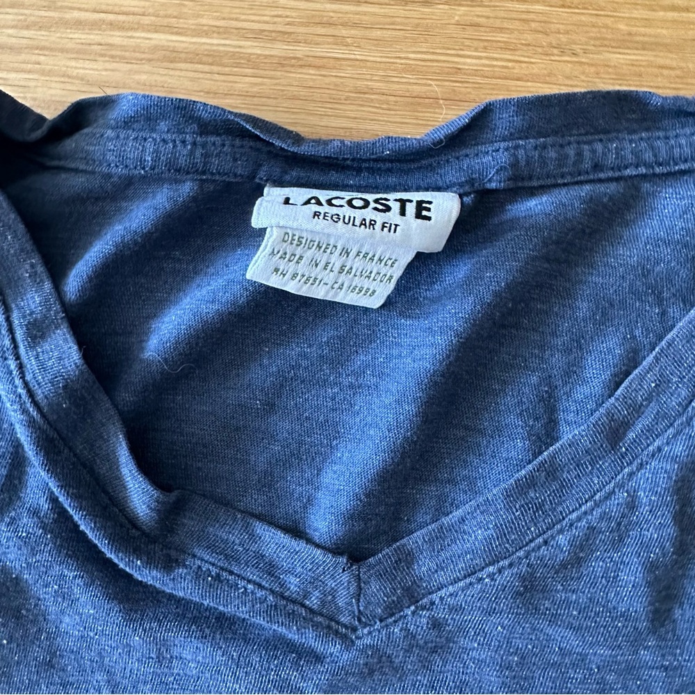 Lacoste Regular Fit Navy Blue T-Shirt (size L-5)